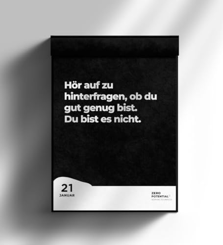 Demotivierender Abreißkalender Detail