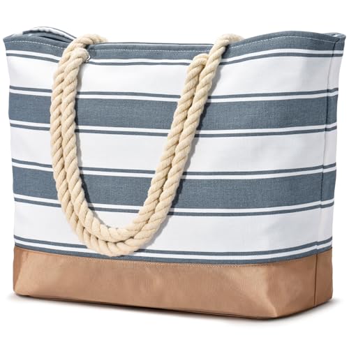 Maritime Strandtasche mit Tauhenkel