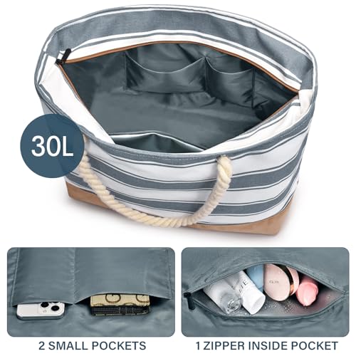 Maritime Strandtasche mit Tauhenkel Detail