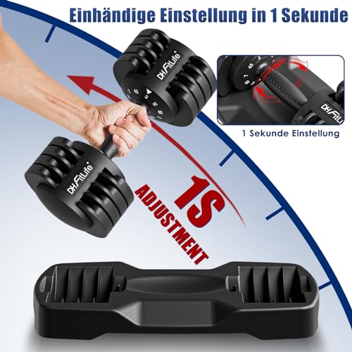 DH FitLife Schnellverstellbare Hanteln Detail