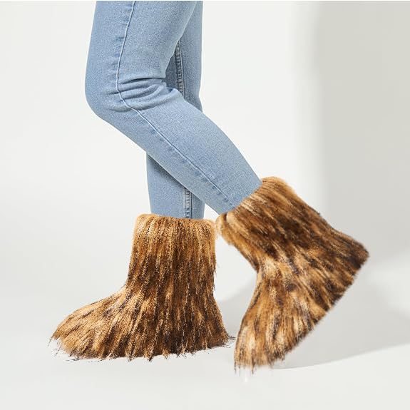 Shenduo Kunstfell-Winterstiefel