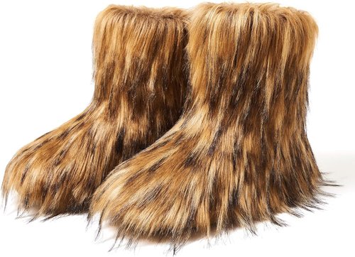 Shenduo Kunstfell-Winterstiefel Detail