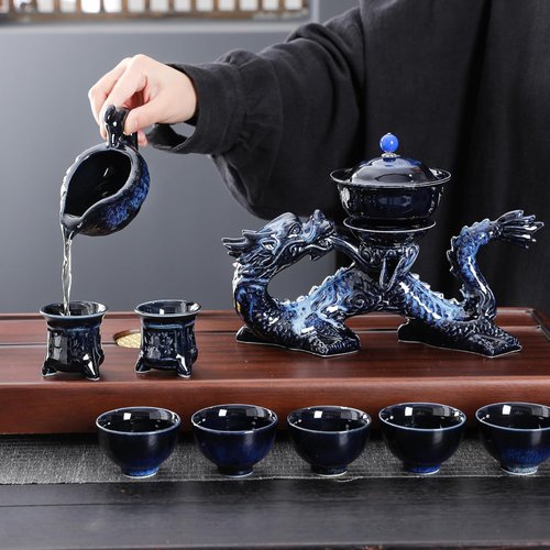 Drachen-Teeservice aus Porzellan
