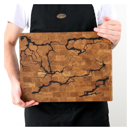 Hirnholz-Schneidebrett mit Lichtenberg-Muster