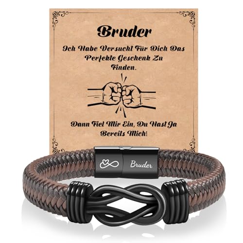 Infinity-Lederarmband mit persönlicher Gravur Detail