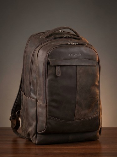 Leder-Business-Rucksack XL