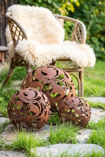 Gartenkugel aus Cortenstahl