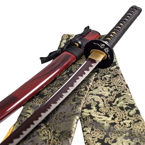 Handgeschmiedetes Katana aus Damaststahl Detail