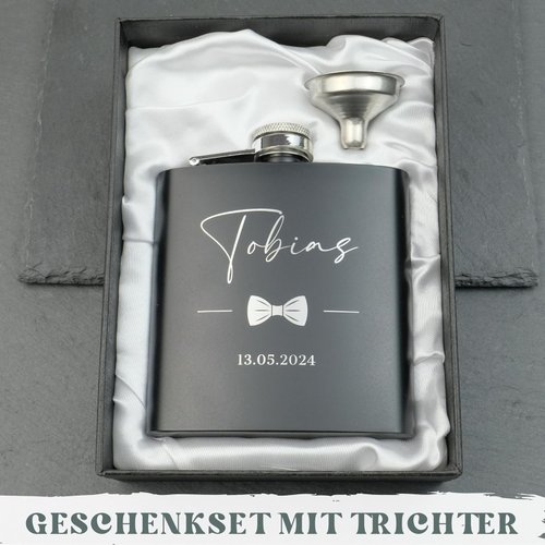 Personalisiertes Flachmann-Set mit Gravur