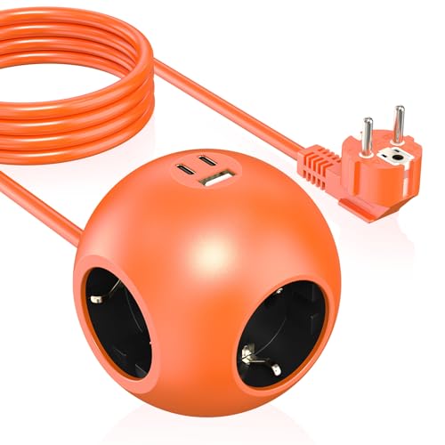 Kugel-Steckdose mit USB-Schnellladefunktion Detail