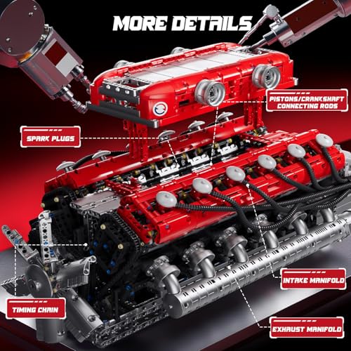 Mould King V12-Motor Bausatz Detail