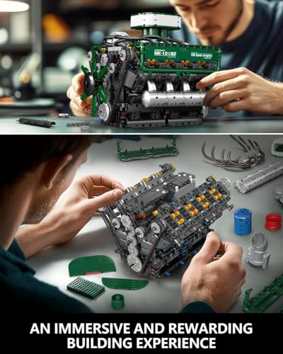 Mould King V8 Biturbo-Motor Detail