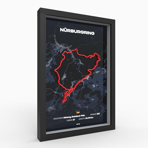 Rennstrecken-Relief im Rahmen