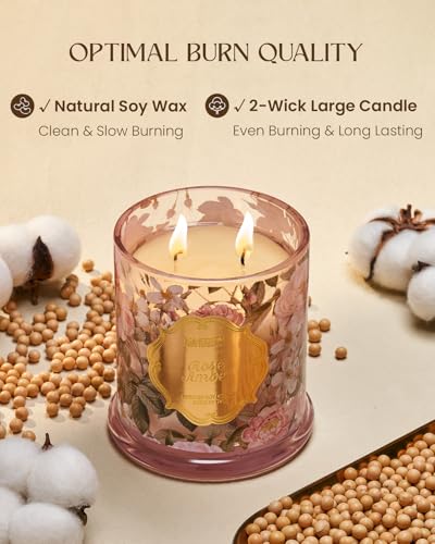 Botanische Duftkerze im Kristallglas Detail