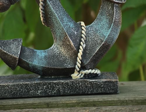 Maritime Ankerskulptur mit Tau Detail