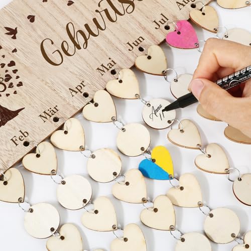 Immerwährender Geburtstagskalender aus Holz
