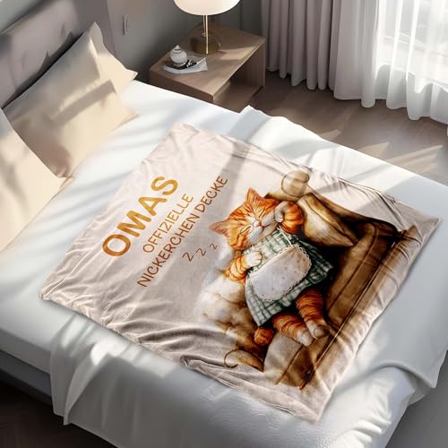 Flauschige Nickerchen-Decke mit Katzen-Motiv Detail