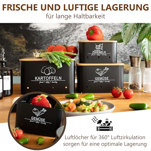 Vorratsdosen-Trio mit Bambusdeckel Detail