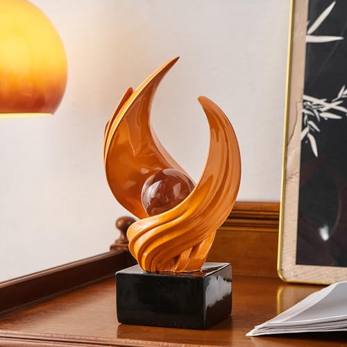 Moderne Wirbel-Skulptur mit Glaskugel