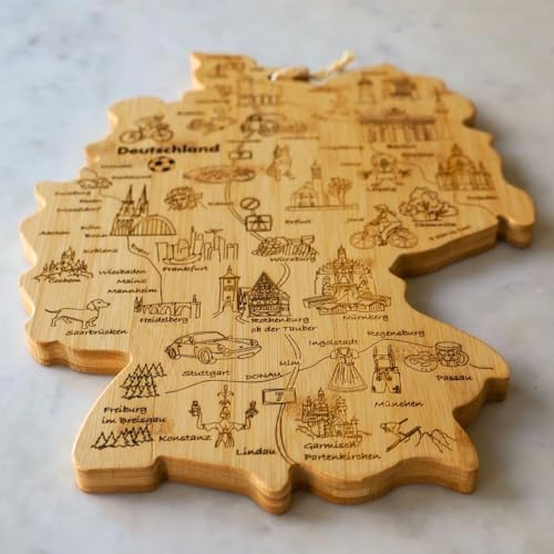 Deutschland-Schneidebrett aus Bambus Detail