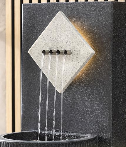 Gartenbrunnen Triton mit LED-Beleuchtung