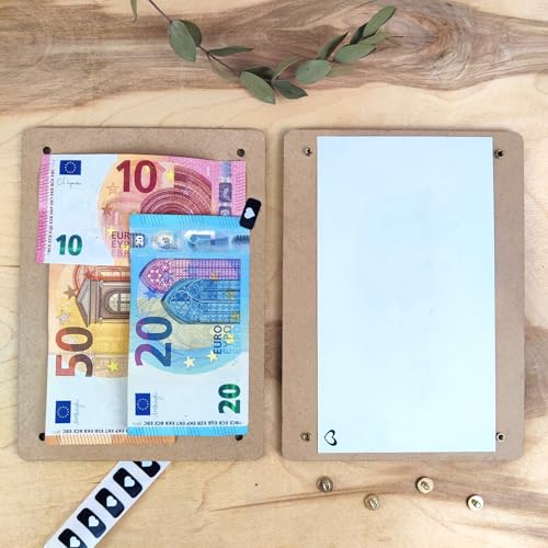 Holztafel 'Deine erste Million' Detail