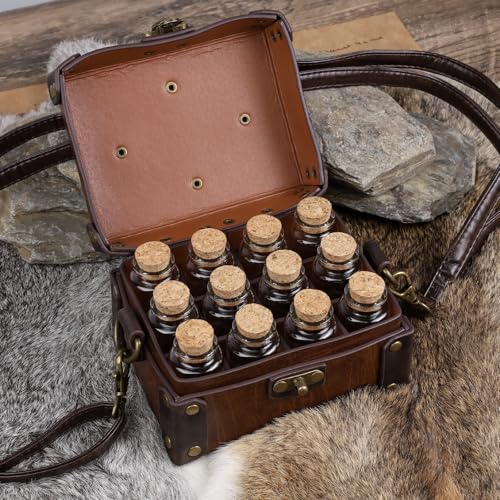 Alchemisten-Schatztruhe mit Elixierflaschen