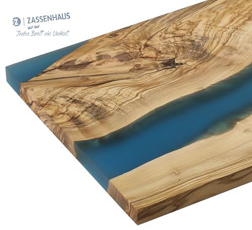 Zassenhaus Servierbrett mit Epoxidharz Detail