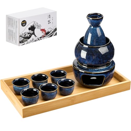 Japanisches Sake-Service mit Stövchen Detail