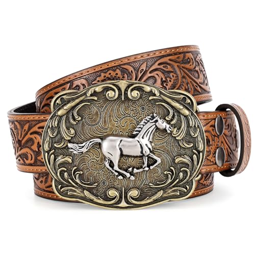 Western-Gürtel mit Prägung Detail