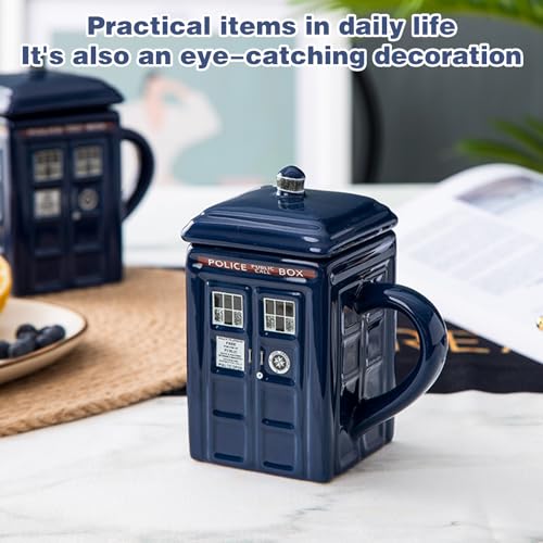 TARDIS Keramiktasse mit Deckel