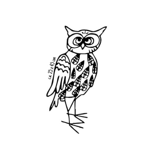 Kunstvolle Garteneulen aus Metall Detail