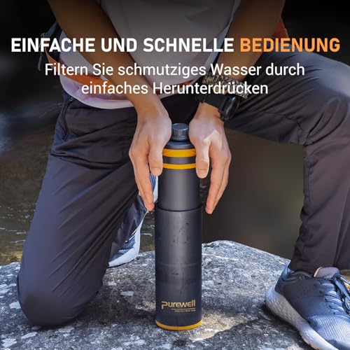 Purewell Press-Filter Trinkflasche Detail