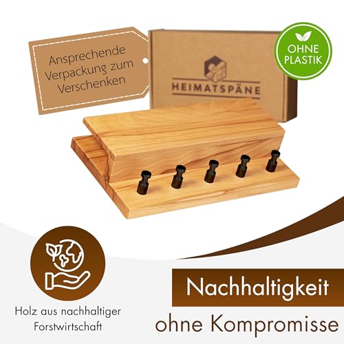 Schlüsselbrett aus massiver Kernbuche Detail