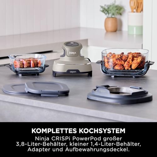 Ninja CRISPi Heißluftfritteuse mit Glasgarbehältern Detail
