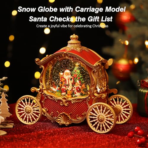 Märchenkutsche Schneekugel mit Musikspieluhr Detail