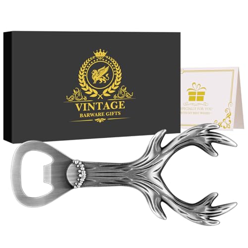 Hirschgeweih Flaschenöffner aus Zinklegierung Detail