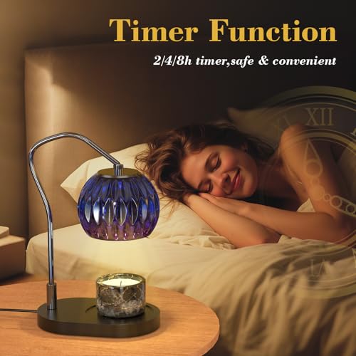 Kerzenwärmer-Lampe mit Glasschirm Detail