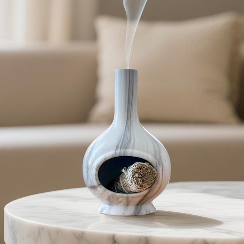 Keramik-Räuchergefäß im Chiminea-Stil Detail