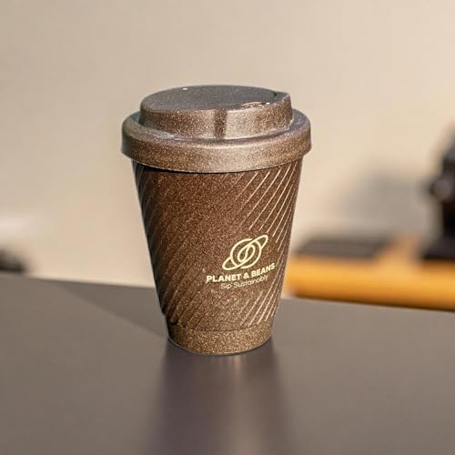 Planet & Beans Kaffeebecher aus recyceltem Kaffeesatz Detail