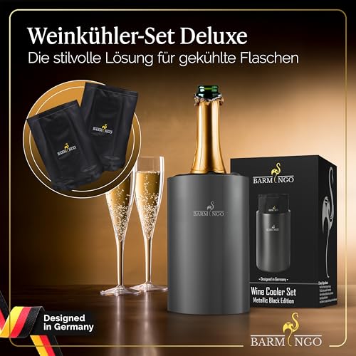 Weinkühler-Set mit Kühlmanschetten Detail