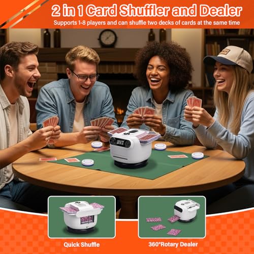 Automatischer Kartenmischer mit 360°-Drehteller Detail