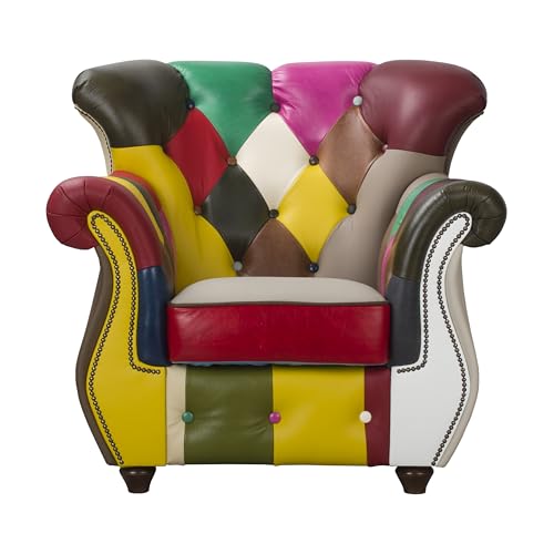 Chesterfield Patchwork-Sessel London Detail